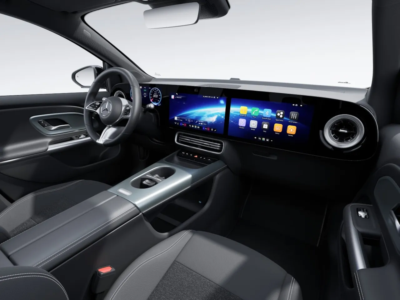 Mercedes-Benz GLA 250+ electric — الشاشة والتحكم